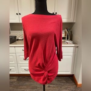 VINCE CAMUTO red kit sweater